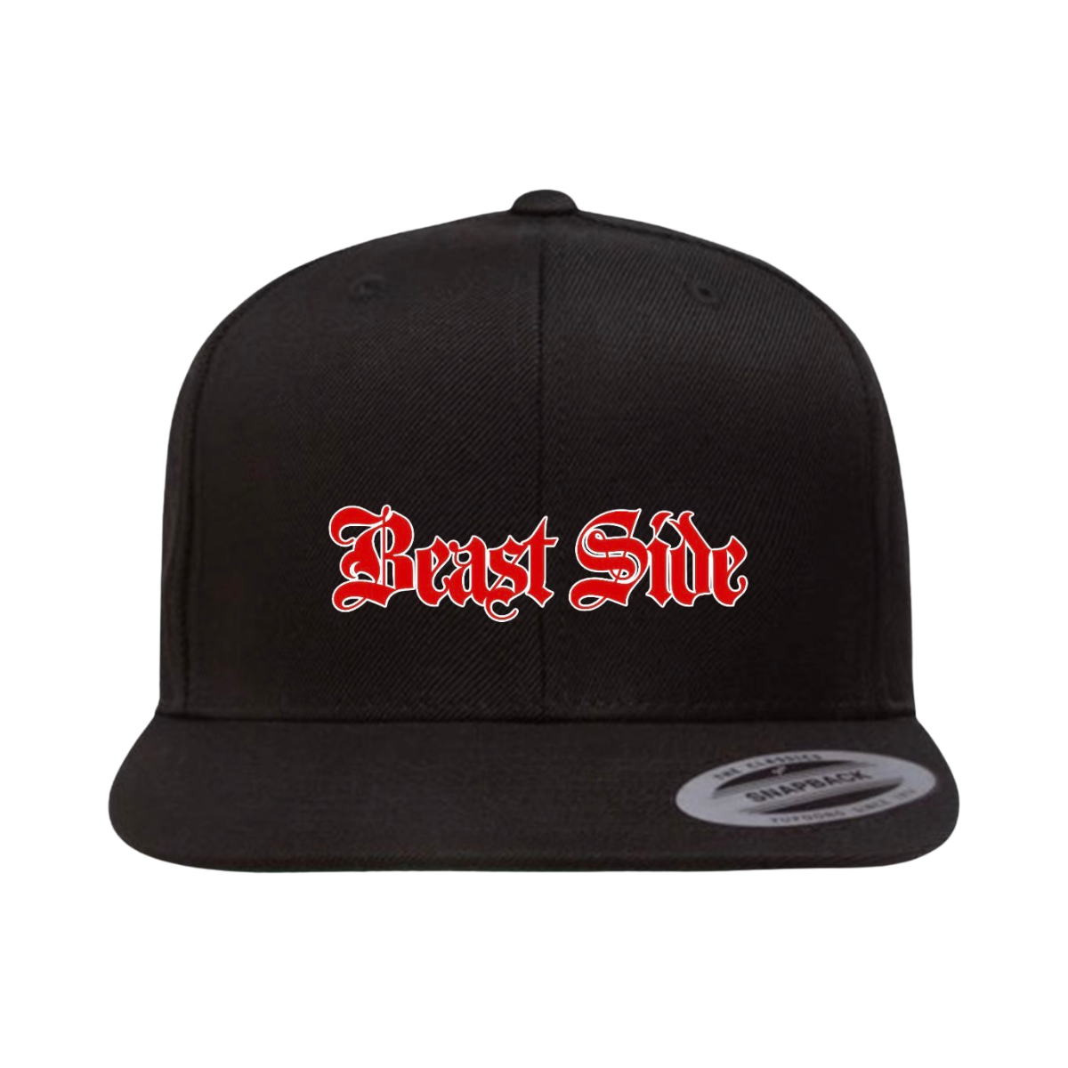 Gorra Negra de Visera Plana con el Logo de Beast Side - Beast Side