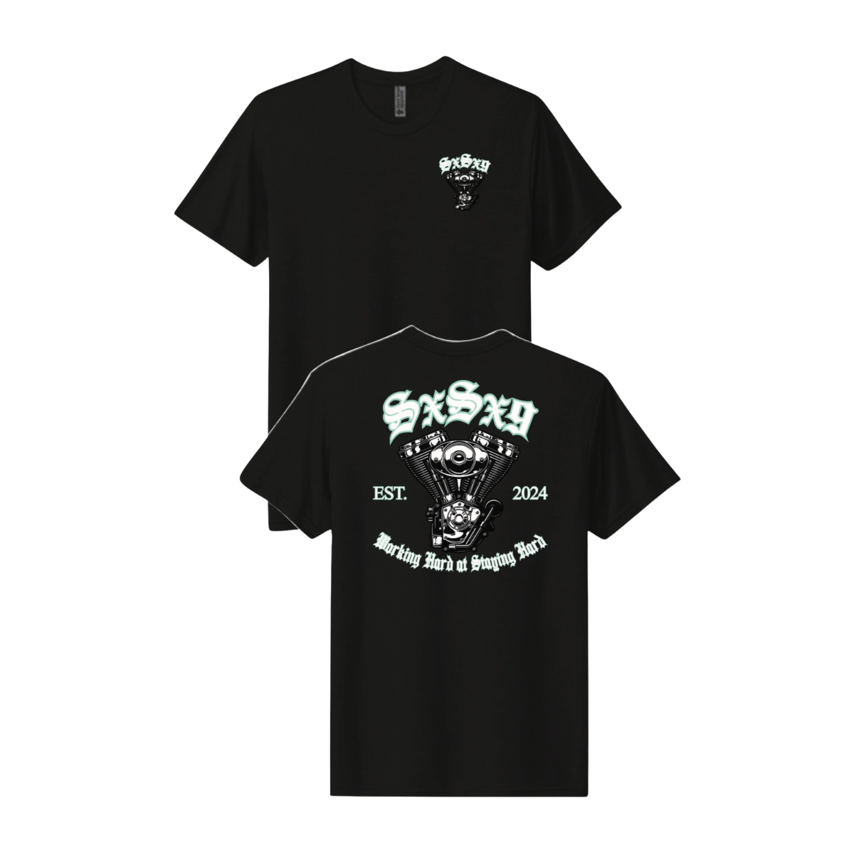 Motorcycle Engine Logo Short-Sleeve T-Shirt - SxSx9